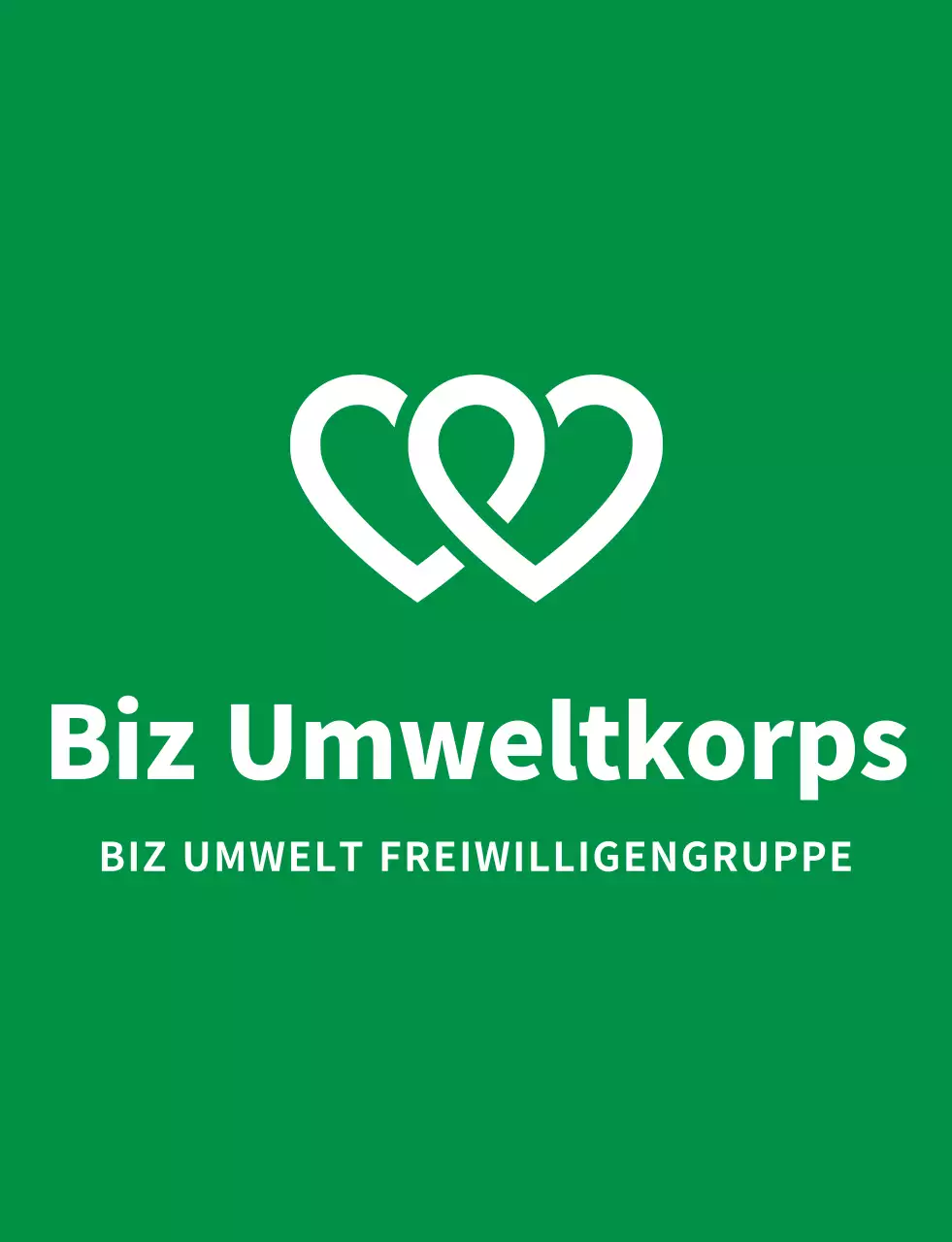 Sauberes Freiwilligen-Symbol als Logo in Hellgrün und Marineblau für globale Umweltkampagnenorganisationen