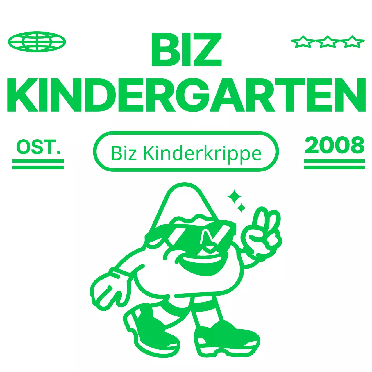 Hip Mountain Character Concept Kindersporttag-Gruppe