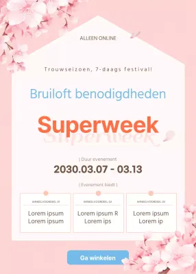 Roze en pastel lente en bruiloft concept evenementen