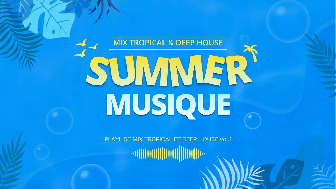 Vignette d'une liste de lecture de chansons d'été tropicales aux accents d'océan bleu