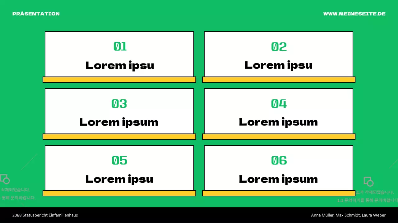 Einführung in die niedliche grüne und gelbe Haus Illustration Thema für eine Person