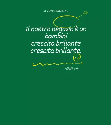 Stile calligrafico carino in verde e bianco Campagna Yeskizone