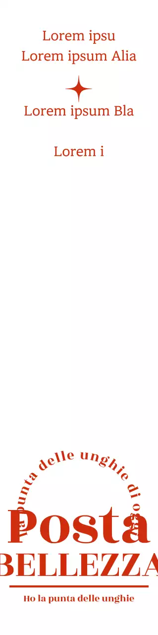 Promozione delle nuove tips per unghie di un negozio di unghie, con testo in rosso.