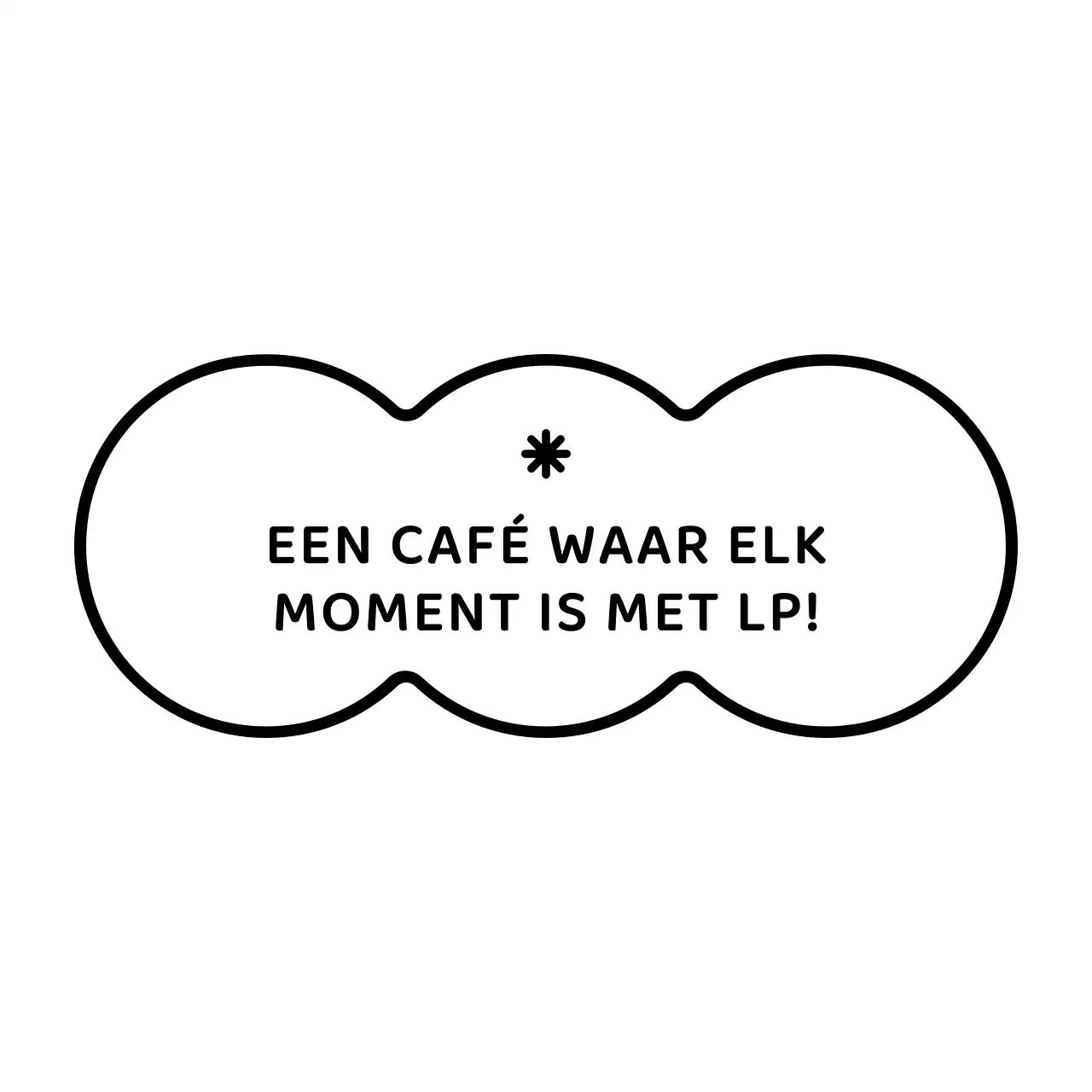 Eenvoudig en schattig geïllustreerd embleem logo stijl cafe