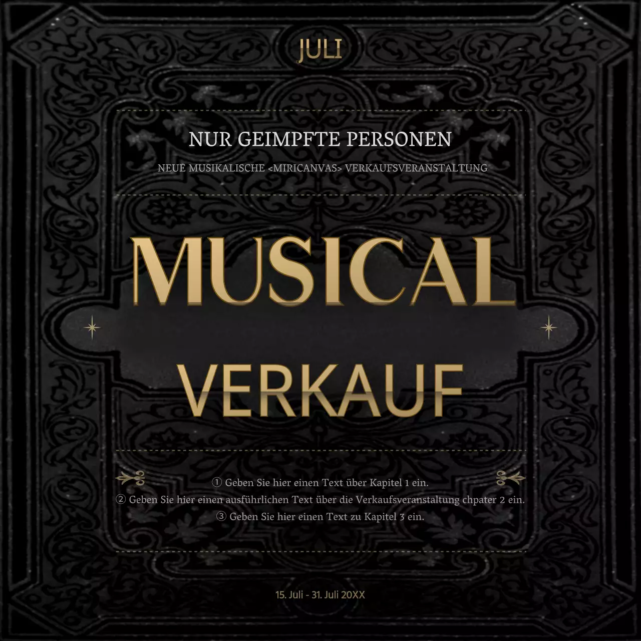 Musikalische Rabattaktion unter dem Motto "Schwarz und Gold" nur für Impflinge