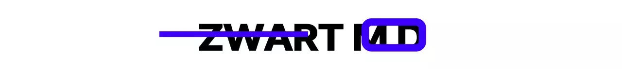 Zwart en wit marineblauw eenvoudige en hippe tekst logo stijl studio promotie en publiciteit