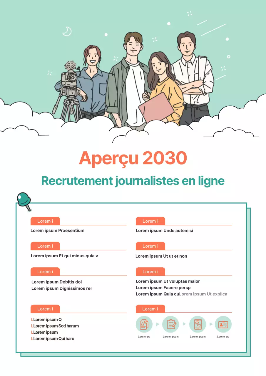 Un panneau d'affichage d'offres d'emploi illustré, propre et de couleur menthe.