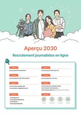 Un panneau d'affichage d'offres d'emploi illustré, propre et de couleur menthe.