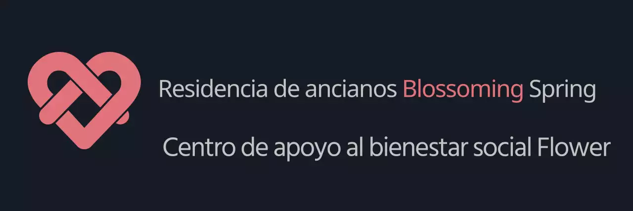 Logotipo de símbolo moderno y sencillo y combinación de estilo de texto en gris oscuro y rosa Para personal de residencias de ancianos