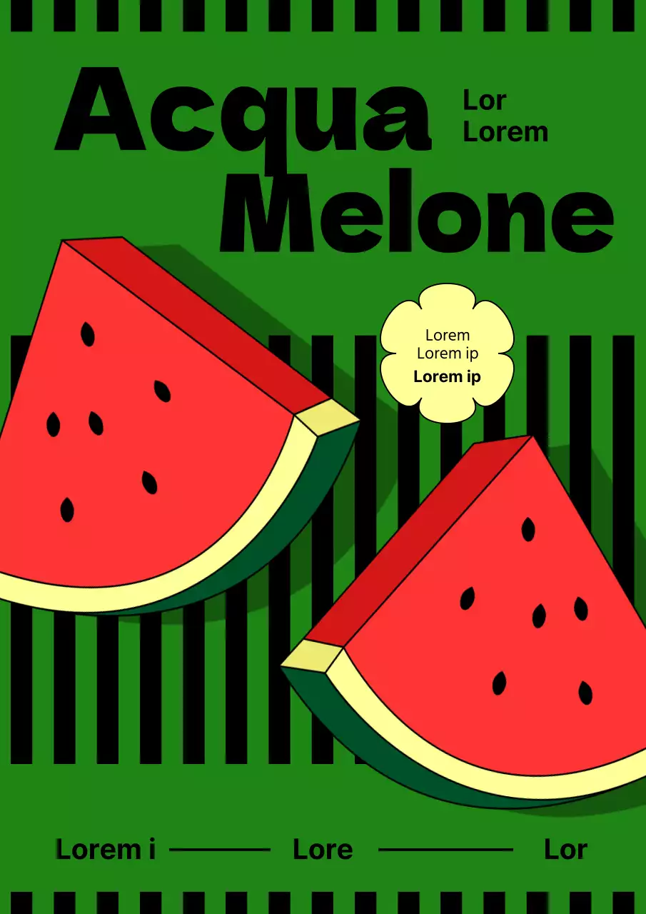 Promuovere una vendita di angurie kitsch in verde e rosso