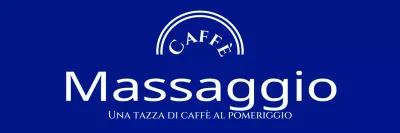 Grembiule a una linea con logo del caffè decorato da un arco di linee