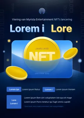 Een blauw en geel cyberconcept airdrop promoten