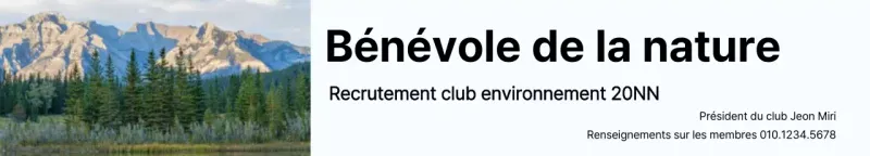 Recruter un club de bénévoles pour l'environnement avec des photos de nature propre
