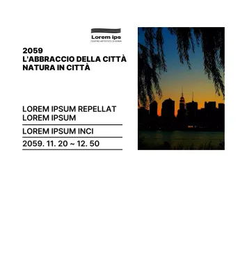 Stile di impaginazione del testo nero e semplice Guida informativa della mostra fotografica