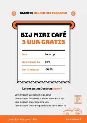 Oranje en grijze parkeerborden