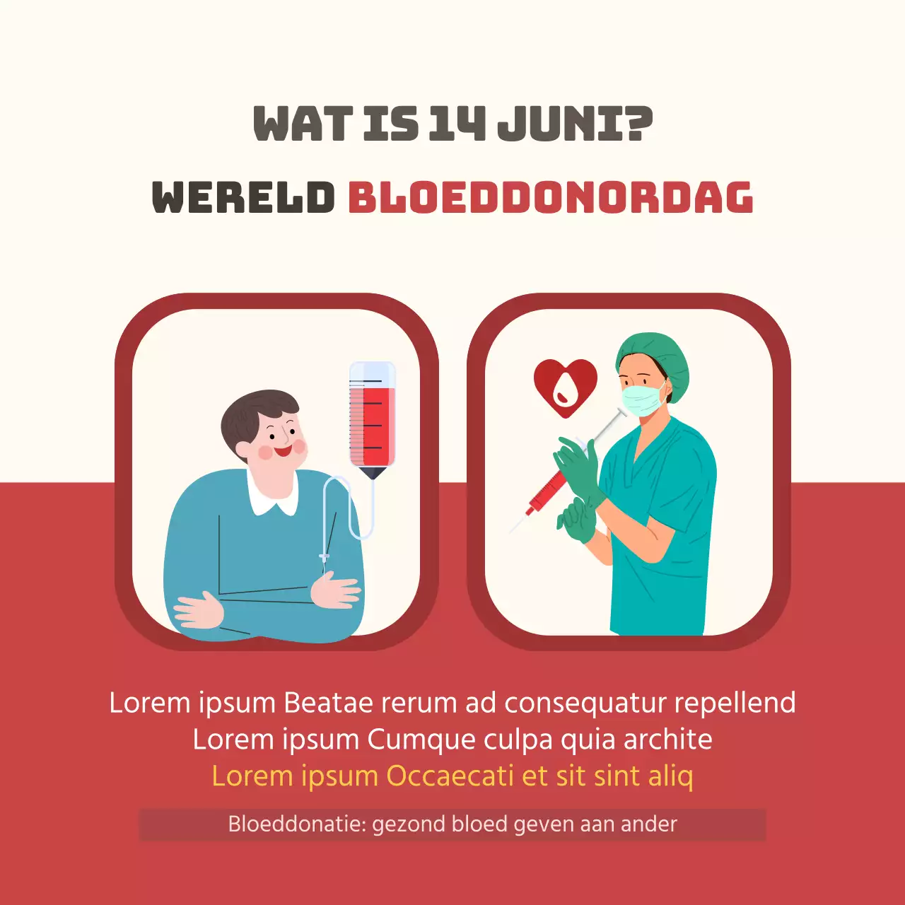 Dooclass Wereld Bloeddonor Dag Kaart Nieuws Ontwerp