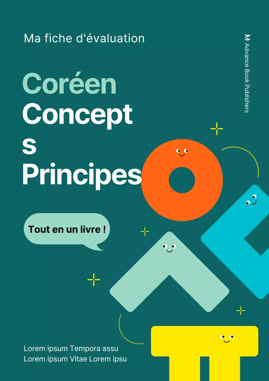 Livre de questions en coréen avec surlignage en coréen vert