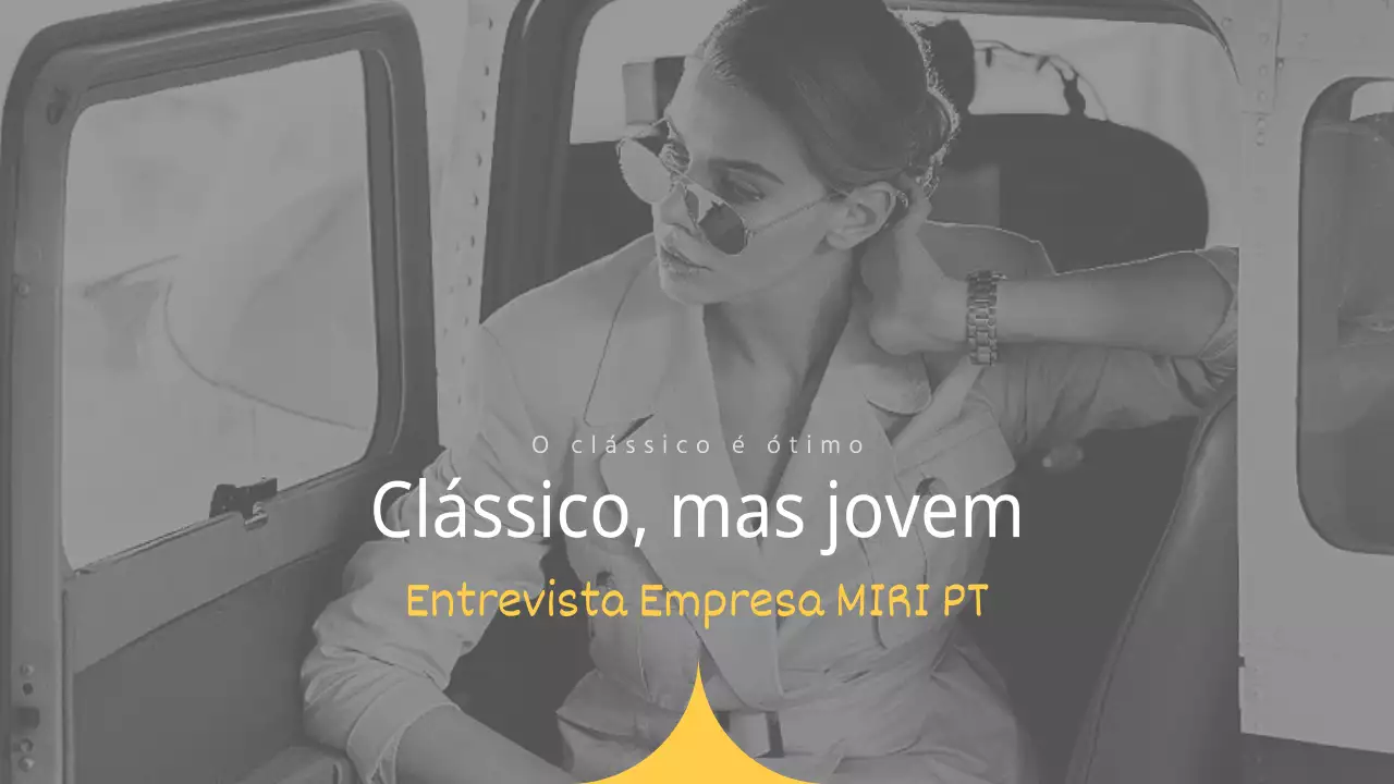 Proposta de marca de estágio na moda em cinzento e amarelo