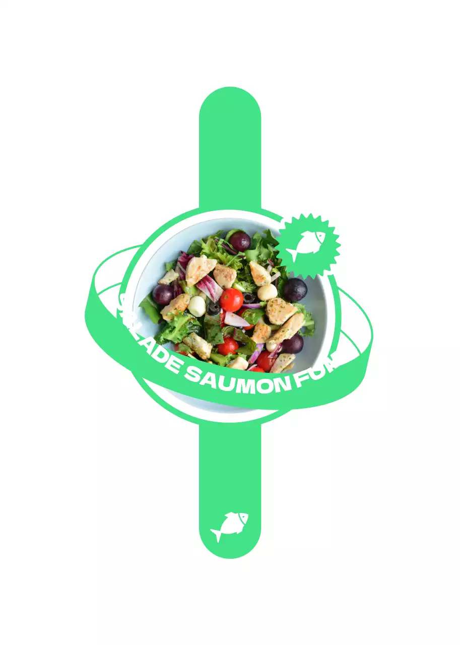 Fluorescente, la conception planétaire branchée guide du menu salade