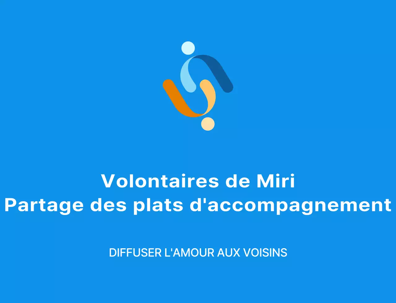 Gilet de bénévole simple avec logo du symbole du bénévolat bleu, blanc et jaune