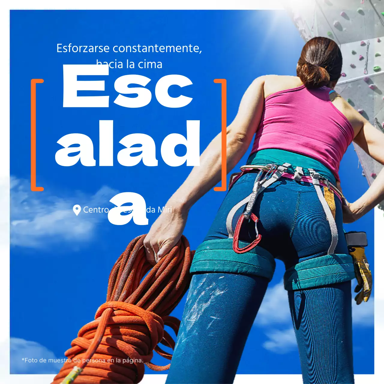 Sobre la subida del concepto de cielo azul y naranja