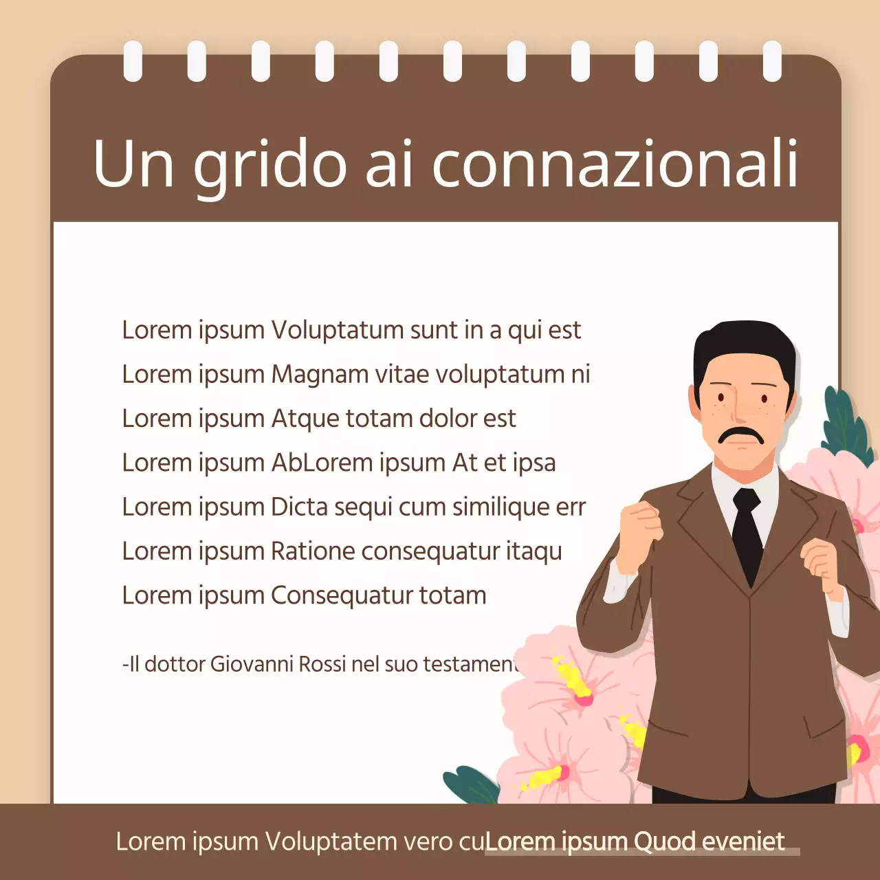 Biglietto in memoria del medico Ahn Jung-geun con sfondo marrone