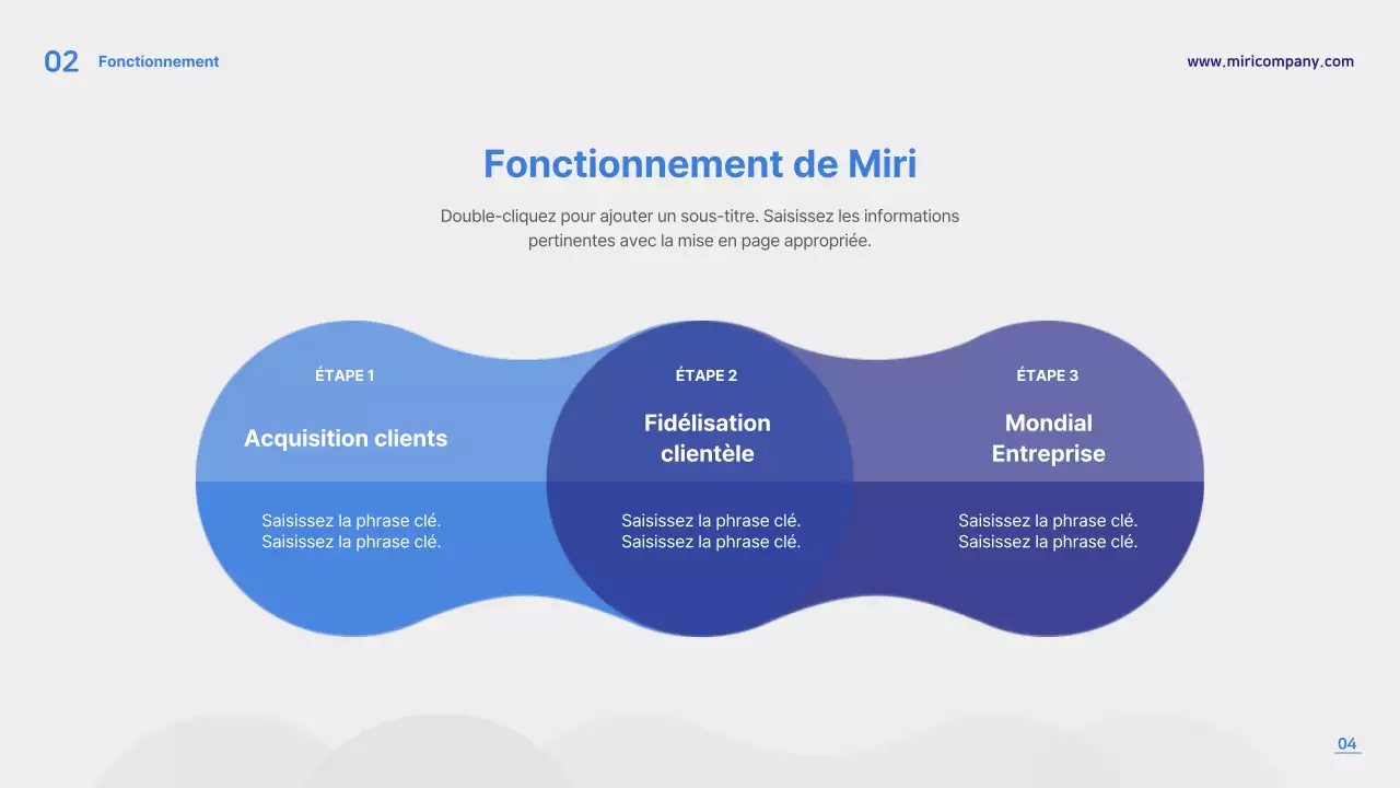 Modèle de présentation bleu et gris