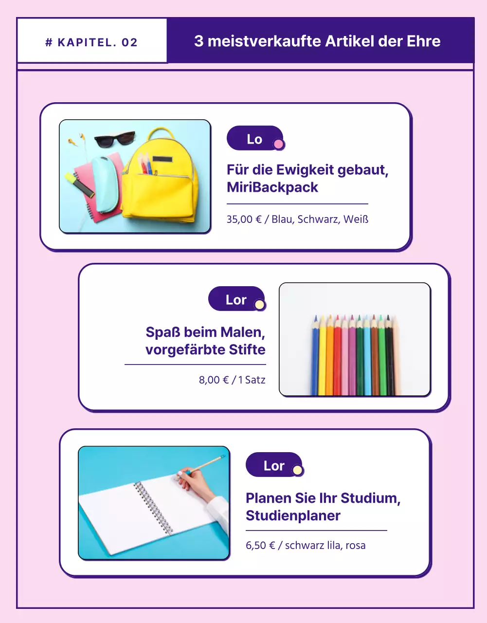 Eine Sammlung rosafarbener und lilafarbener Linienillustrationen für den Schulanfang.