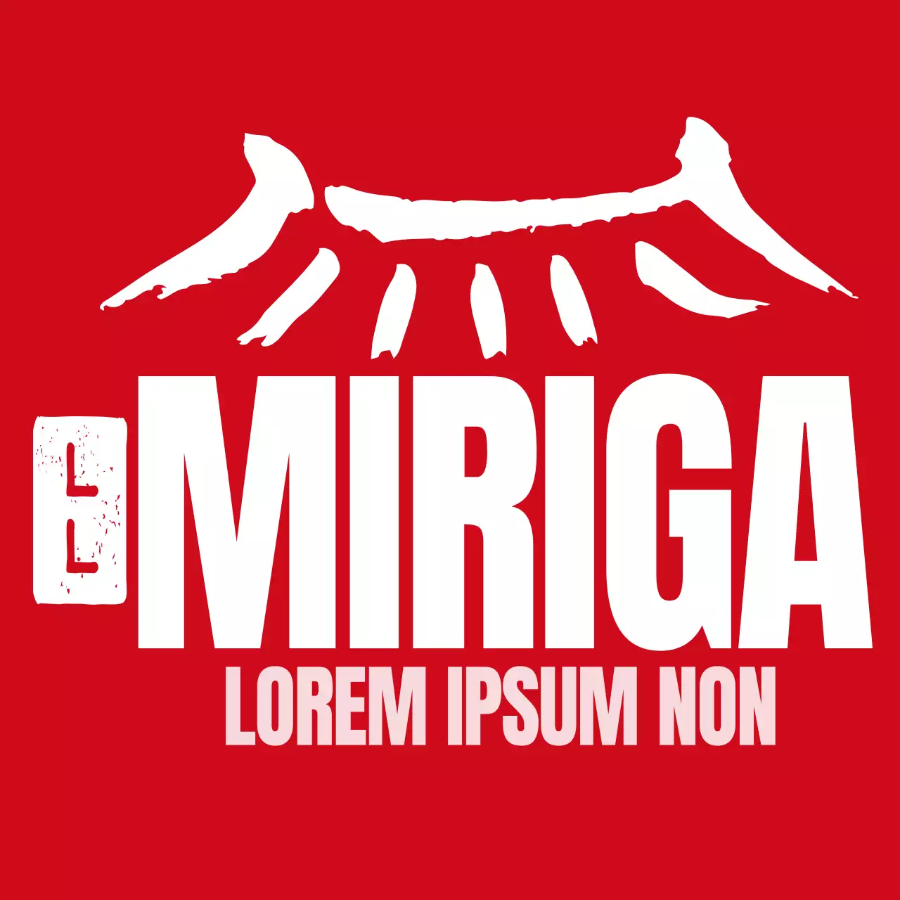 Eine Kombination aus schwarzen und roten traditionellen Schriftsymbolen als Logo und Siegel für koreanisches Restaurantpersonal und Kunden.
