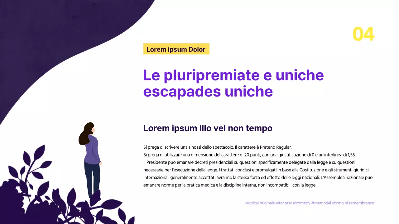 Proposta musicale creativa con sfondo viola e abbellimenti di stelle