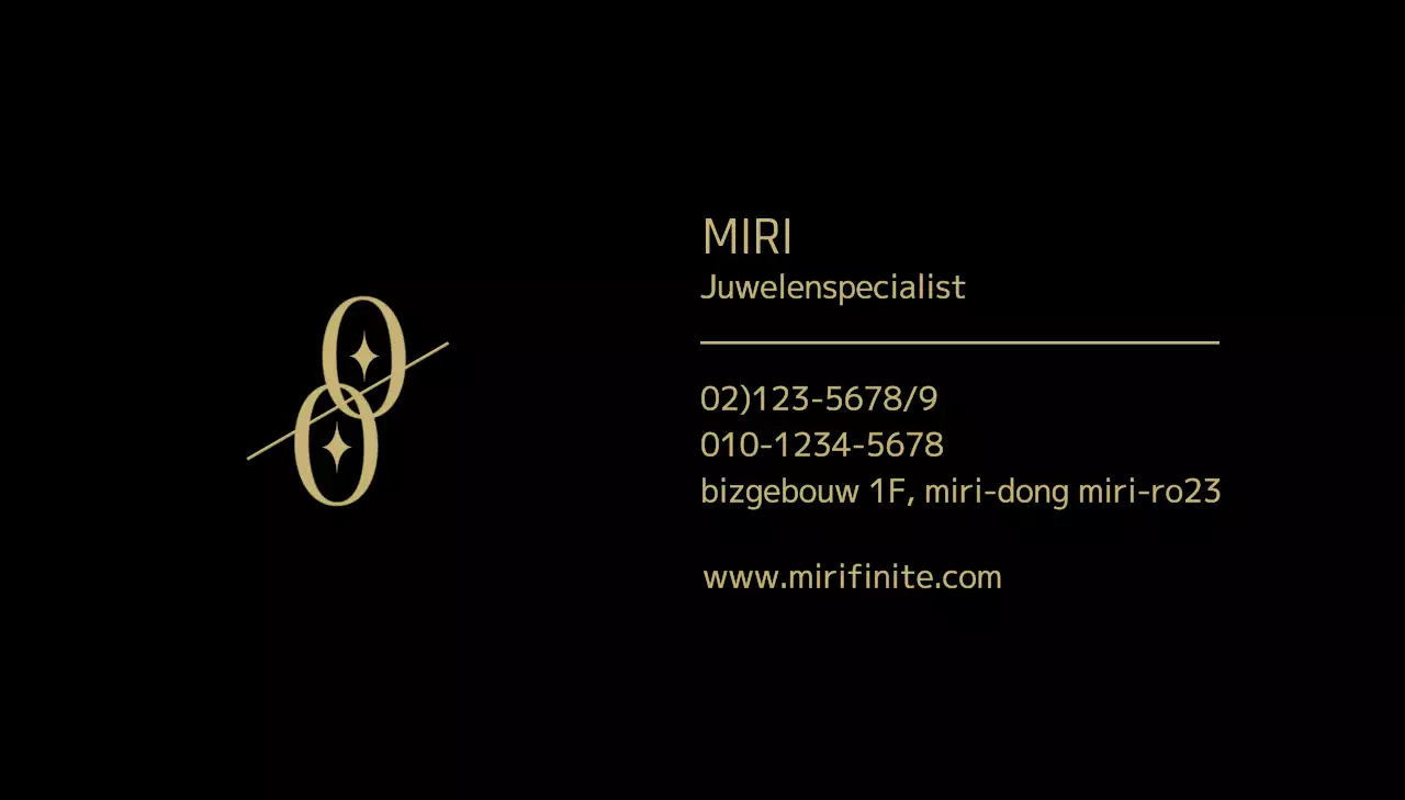 High-end juwelierszaak met een zwart en goud symbolisch logo