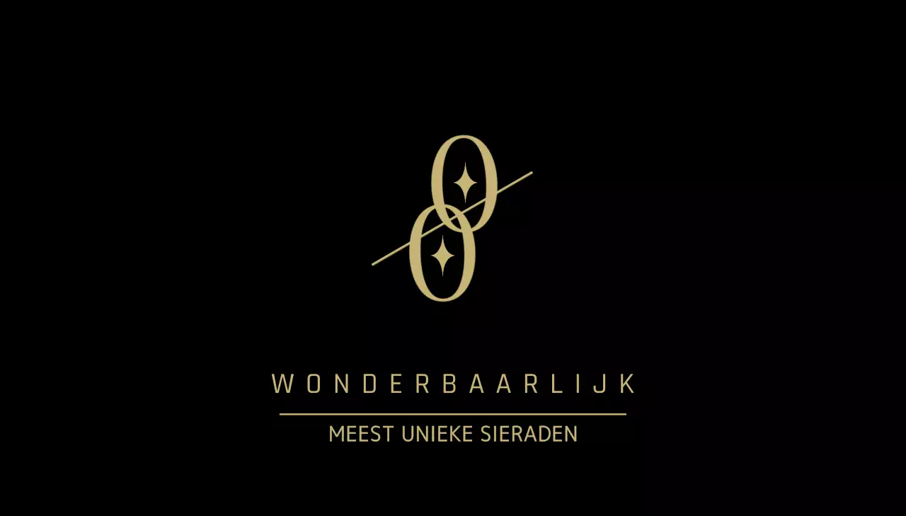 High-end juwelierszaak met een zwart en goud symbolisch logo