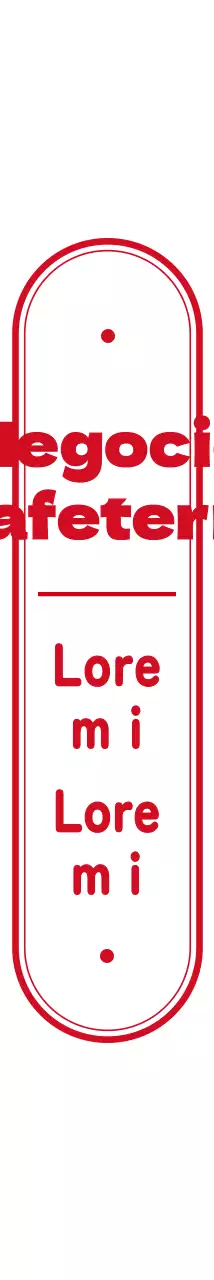 Formas simples en rojo logo estilo café