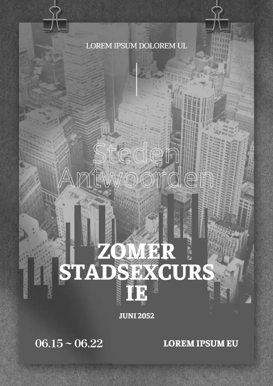 Programma voor grijze en witte architectuur en stadsverkenning