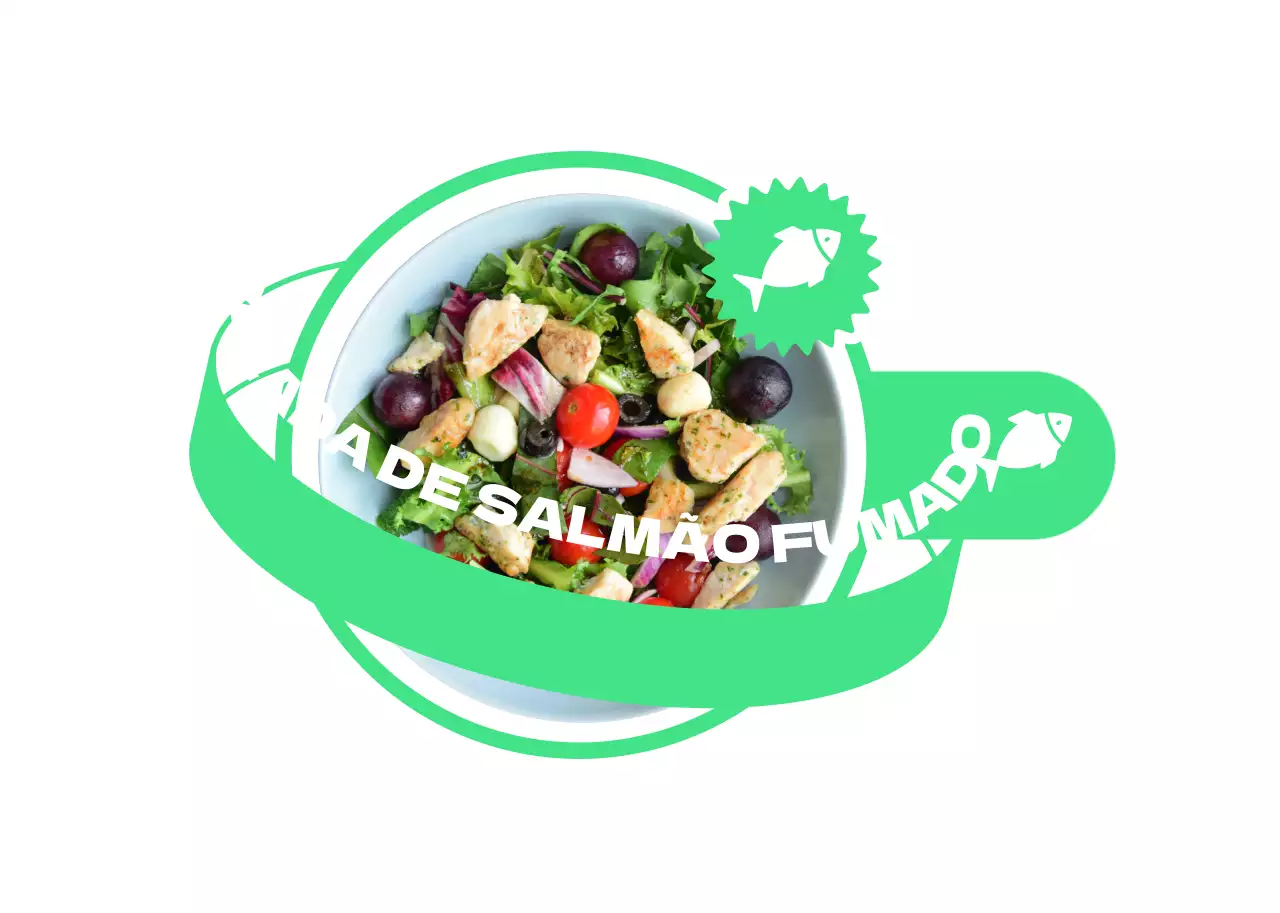 Fluorescente, design planetário da moda guia de menu de salada