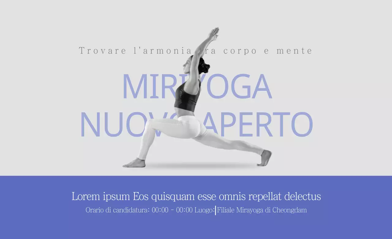 Progettato un hot pack promozionale per uno studio di yoga per celebrare la sua apertura nei colori puliti del blu e del viola.