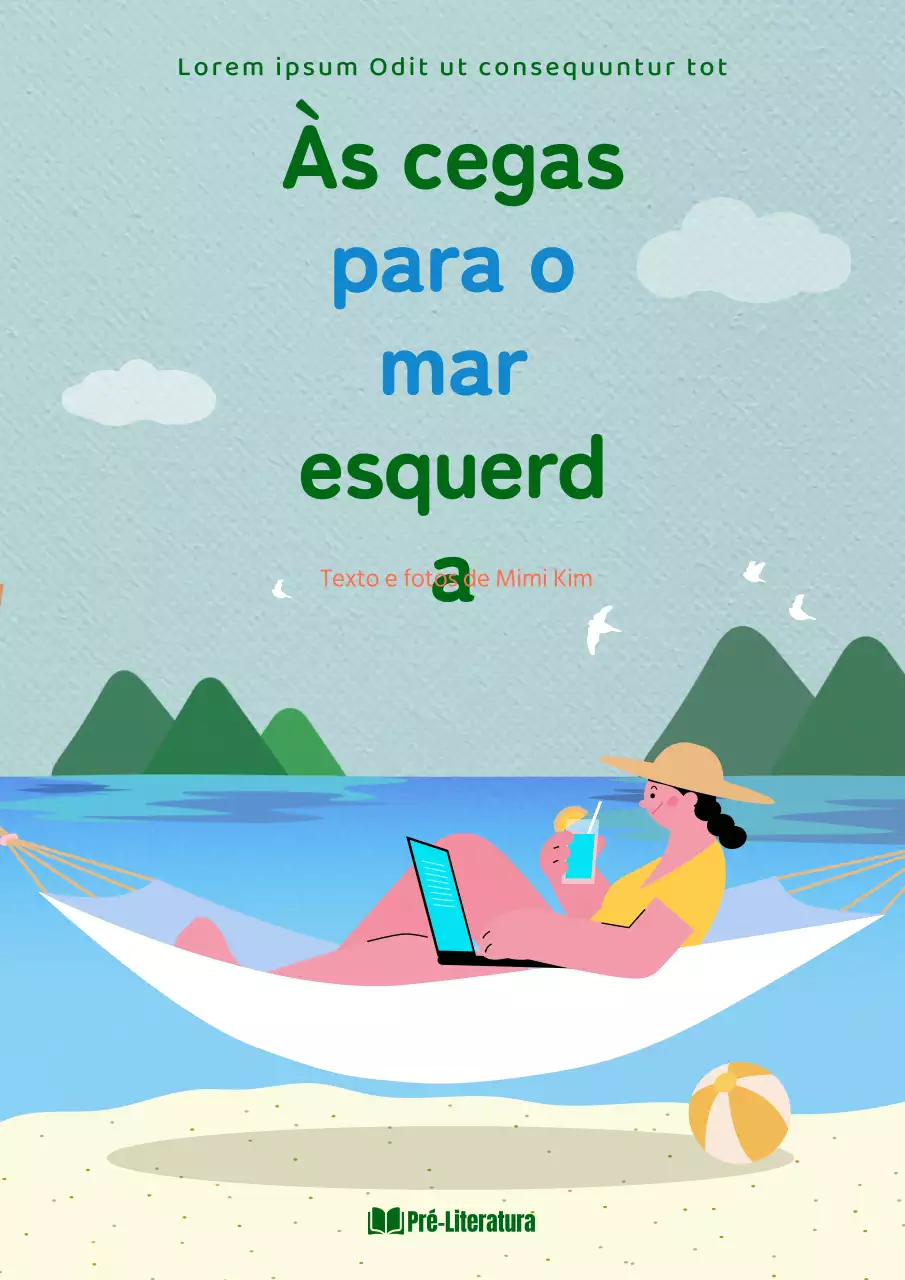 Um ensaio calmante com um fundo azul e verde do oceano