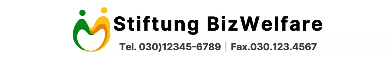 Einfaches Symbol-Logo in Grün und Gelb zur Förderung einer Wohlfahrtsstiftung