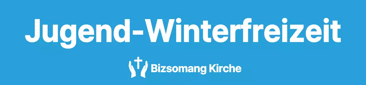 Einfache, saubere Symbol Logo Stil Kirche Winter Retreat Team T-Shirt in blau und weiß