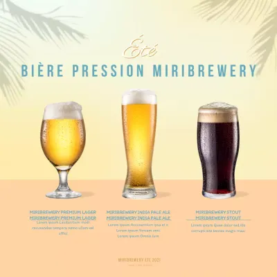 Bannière carrée simple pour la bière artisanale
