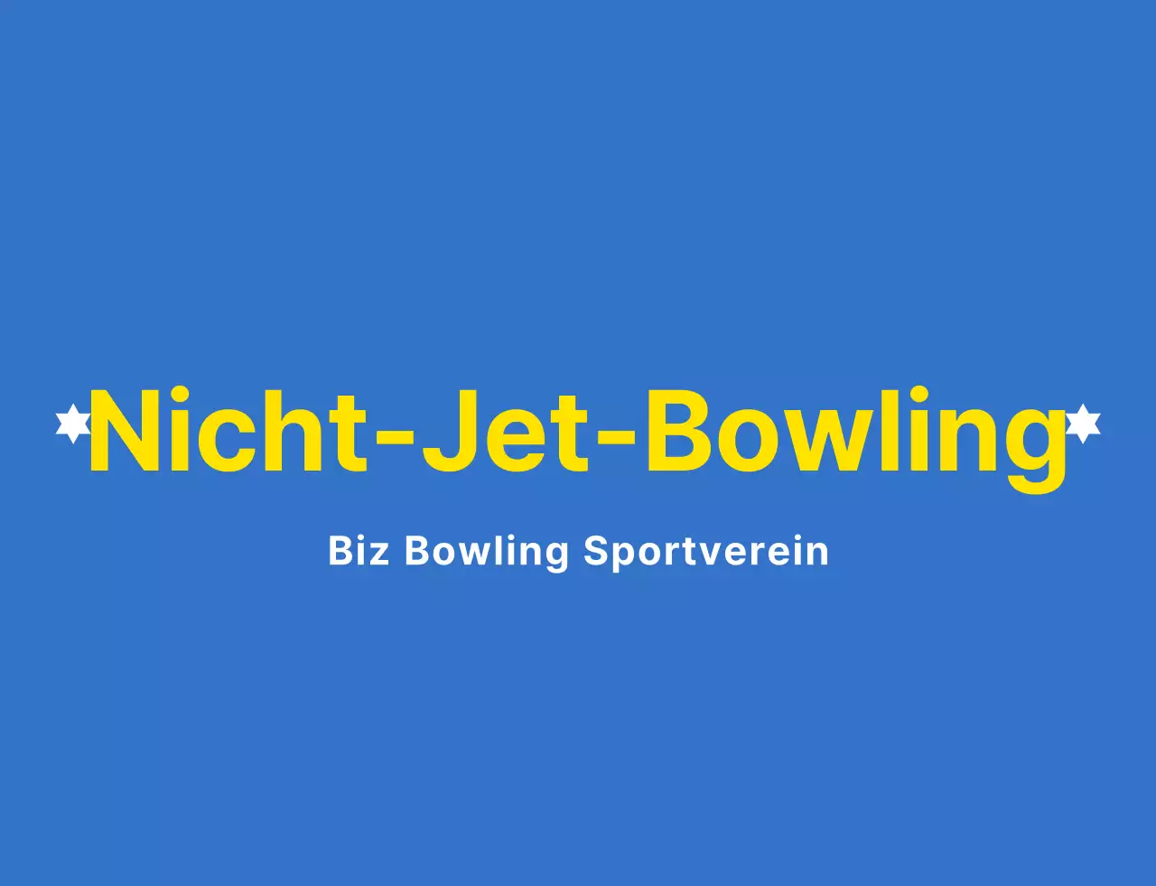 Eine saubere Bowling-Illustration und ein Emblem-Logo in Hellblau, Weiß und Gelb für einen Bowling-Sportverein.