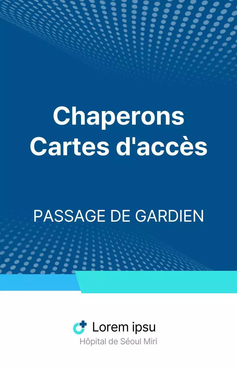 Passeports d'accès avec un motif bleu marine et bleu clair