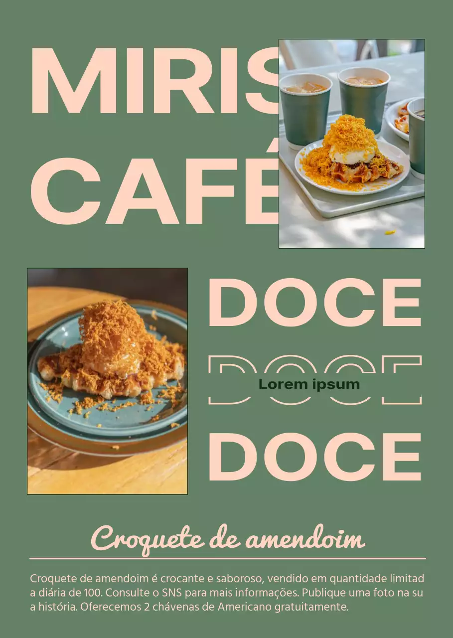Promover menus com diferentes disposições a verde