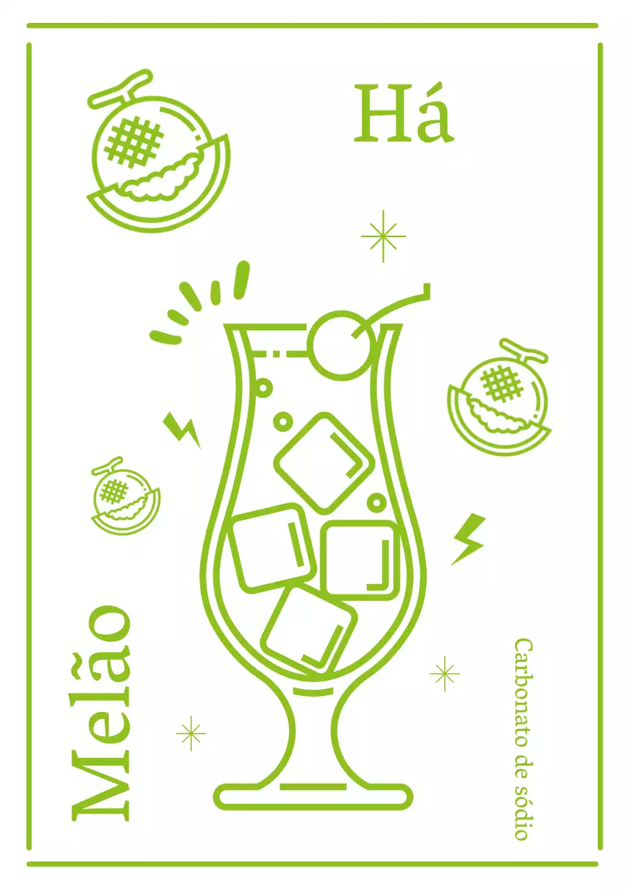 Eventos MeronSoda com linhas verde-limão