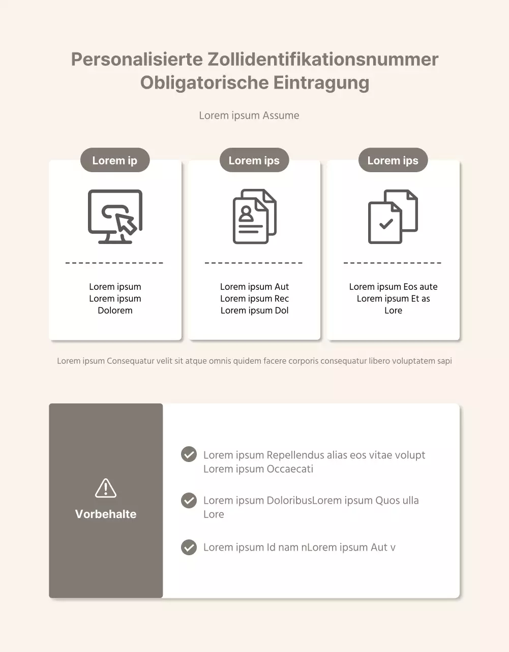 Beige und ruhig internationaler Einkäufer Vorlage