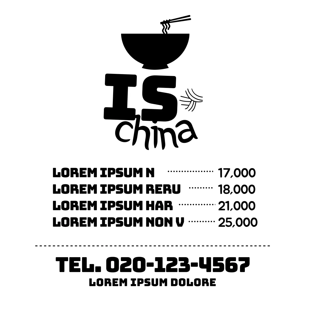 Plastic zakken Chinees restaurant