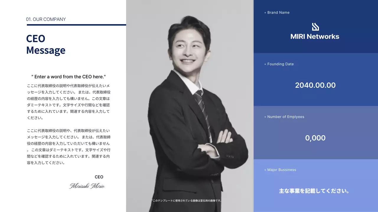 青色のすっきりとした新規事業計画書