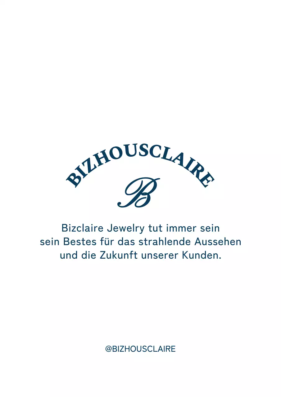 Marineblaues und weißes Alphabet-Symbol als Logo für Schmuckverpackungen und Werbung