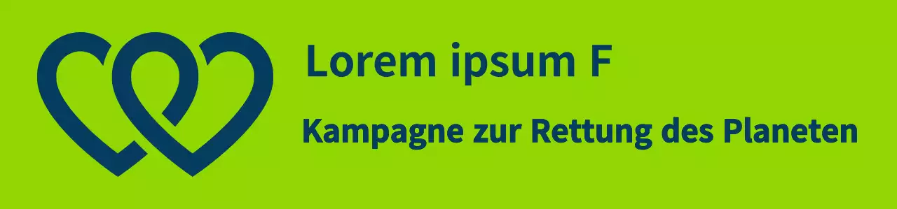 Sauberes Freiwilligen-Symbol als Logo in Hellgrün und Marineblau für globale Umweltkampagnenorganisationen