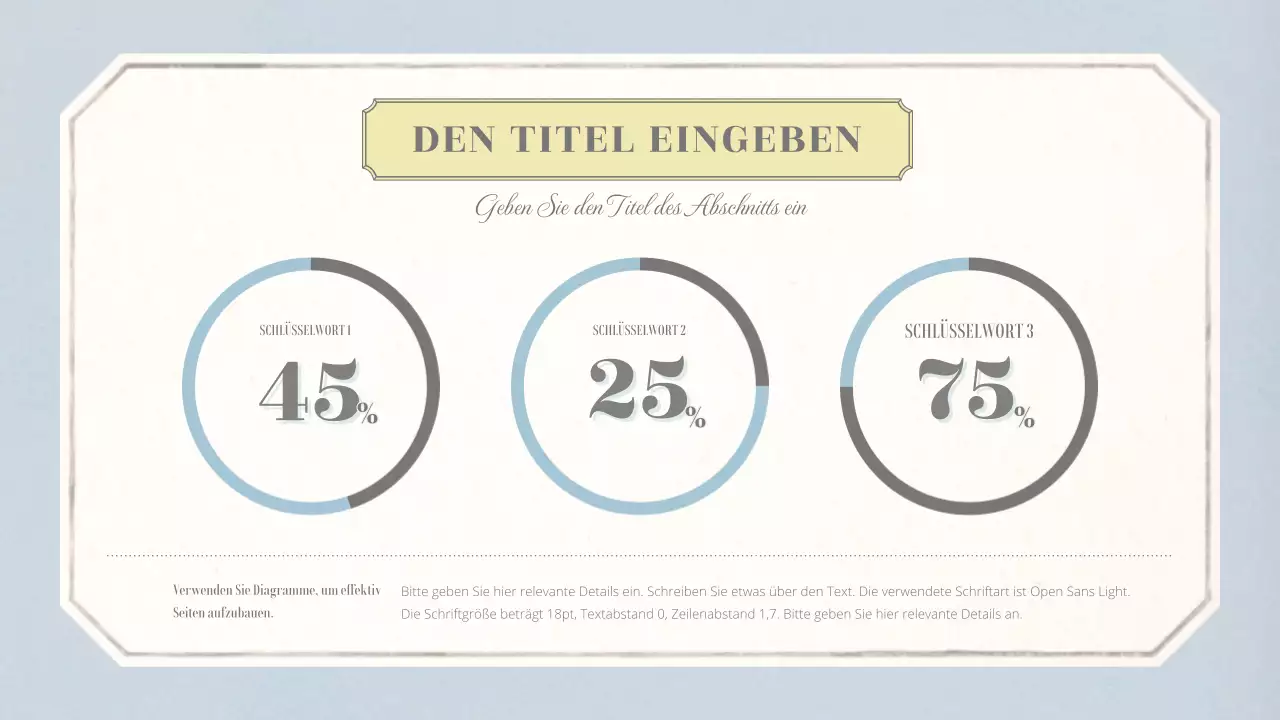 Emotionales konzeptionelles Grundlayout mit Vintage-Tapetenmuster in Beige und Hellblau